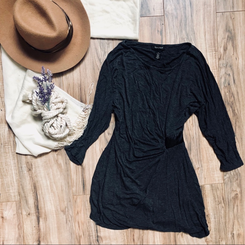 Grey White House Black Market Top